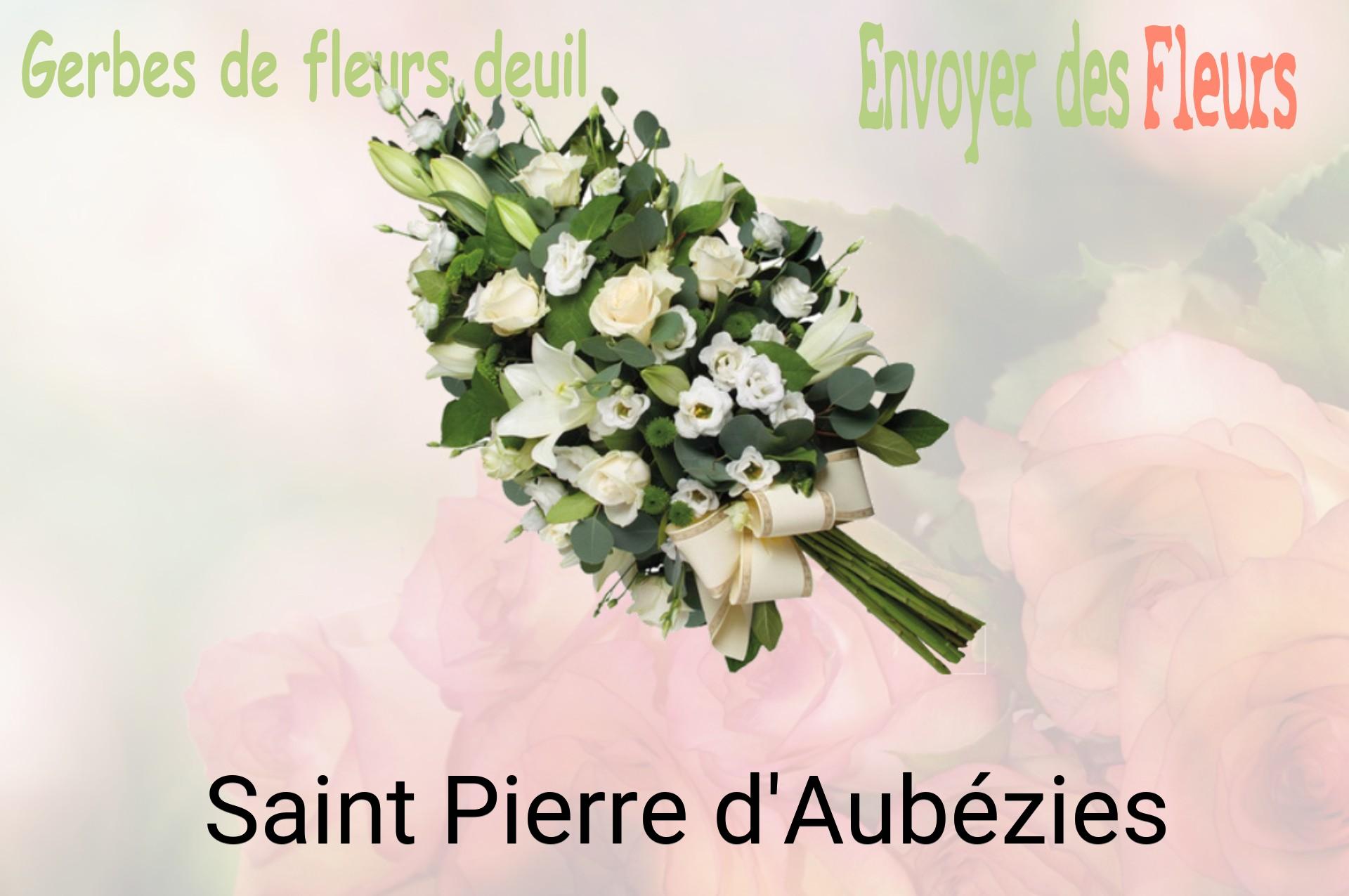 Gerbe de fleurs de deuil livrée à Saint-Pierre-d'Aubézies